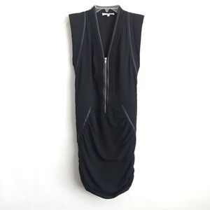 IRO Jadela Black Zipper Midi Dress